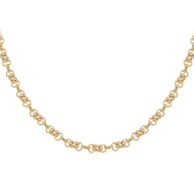 Chaîne Maille Celtique Infini, Or Jaune 375, 7.50mm, 51 cm - Manillon