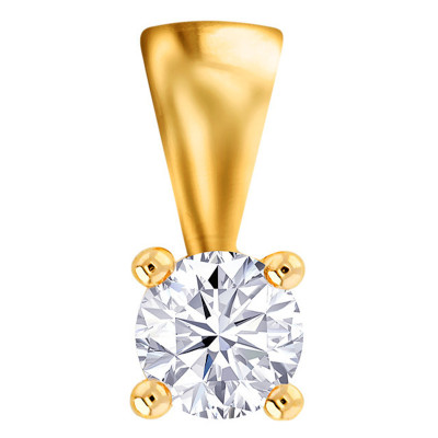 Pendentif Diamant 0,04 ct, Or Jaune 750 - Emanessence