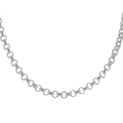 Collier Maille Jaseron, Argent 925, 45 cm à 55 cm - Artemis