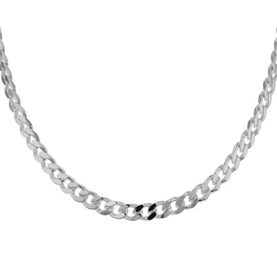 Chaine Maille Gourmette, Argent 925, 45 cm - Artemis