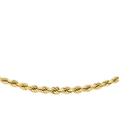 Chaine Chute Maille Corde, Or jaune 750, 42 cm - Manillon