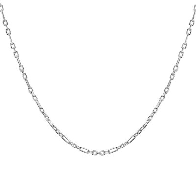 Chaîne Figaro, Argent 925, 41 cm - Emanessence