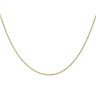 Chaine Corde Bicolore 2 Ors 375, 40 cm - Emanessence
