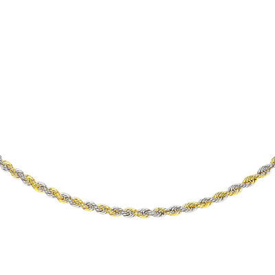 Chaine Corde Bicolore 2 Ors 375, 40 cm - Emanessence