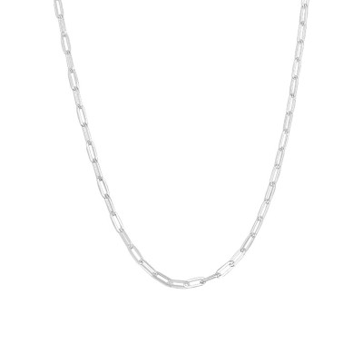 Chaine Maille Rectangle, Argent, 42 & 45cm - Manillon