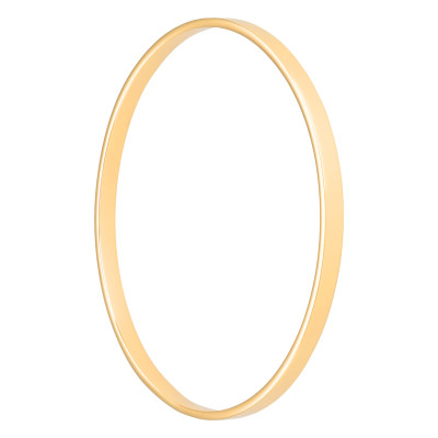 Bracelet Jonc Fil Rectangle Massif 65 mm, Or jaune 750 - Emanessence