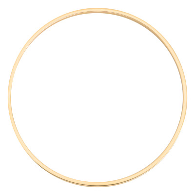 Bracelet Jonc Fil Rectangle Massif 65 mm, Or jaune 750 - Emanessence