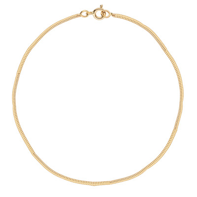 Bracelet Maille Serpentine, Or jaune 750, 17 cm - Manillon