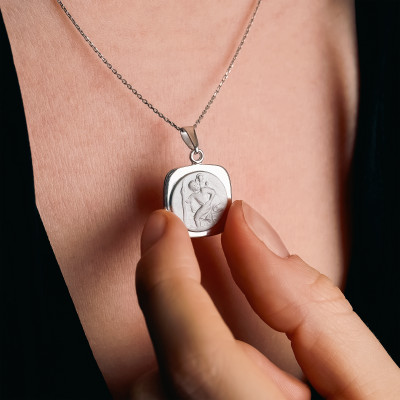 Médaille Saint Christophe Mate, Argent 925 - Vandona