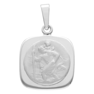 Médaille Saint Christophe Mate, Argent 925 - Vandona