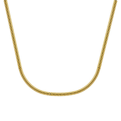 Chaîne Serpentine Ronde, Or jaune 375, 45 cm - Manillon