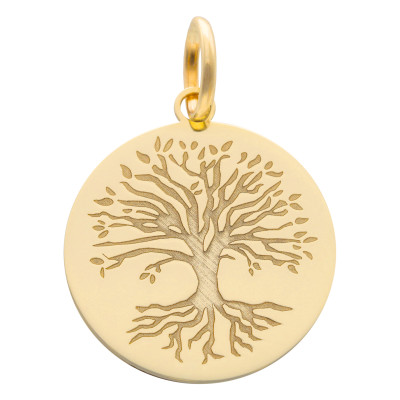 Médaille Arbre de Vie, Or Jaune 375, 15,50 mm - Lumiosa