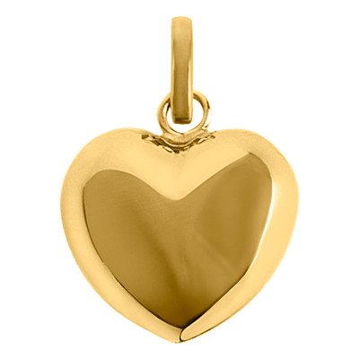Pendentif coeur bombé, Or jaune 750 - Emanessence