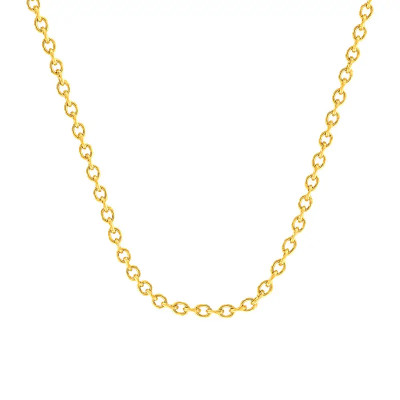 Chaîne maille forçat, Or jaune 750, 64 cm - Manillon