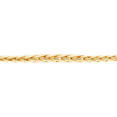 Chaine Chute Palmier Creuse, Or jaune 750, 55 cm - Manillon