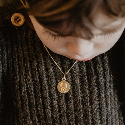 Médaille Ange en prière, Or jaune 750, 14 & 16mm - Augis