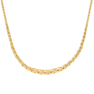 Chaîne Maille Palmier, Or Jaune 375, 45 cm, 3,30 mm et 5,80 mm - Manillon