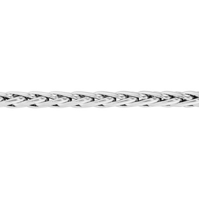 Chaîne Palmier Creuse, Or blanc 750, 40 cm - Manillon