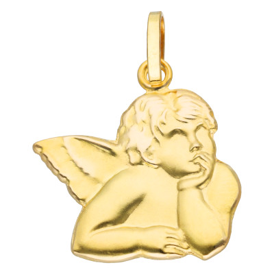 Pendentif Ange Gardien, Or Jaune 750, 12x15mm - Lumiosa