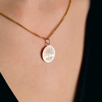 Médaille Arbre de Vie, Or Jaune 375, 15,50 mm - Lumiosa