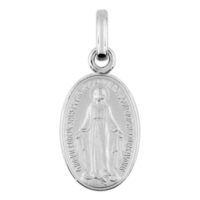Médaille Vierge Miraculeuse, Argent, 16x11mm - Emanessence