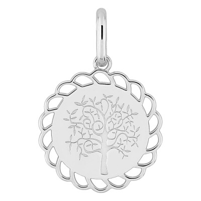 Pendentif Arbre de vie arabesque, Argent 925, 15mm - Emanessence