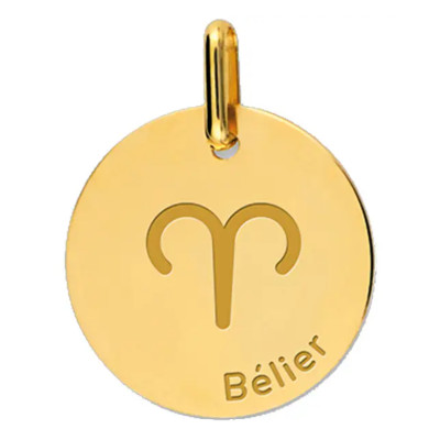 Pendentif Signe Astrologique Bélier, Or Jaune - Lucas Lucor