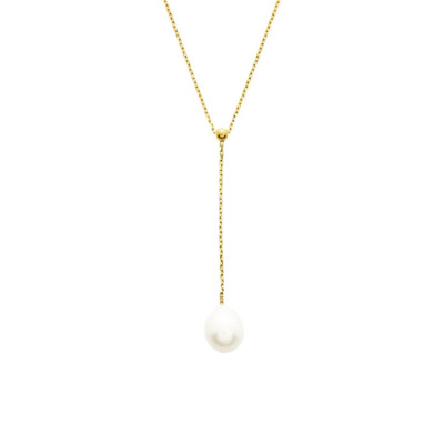 Collier goutte perlée , Or jaune 750 - Emanessence