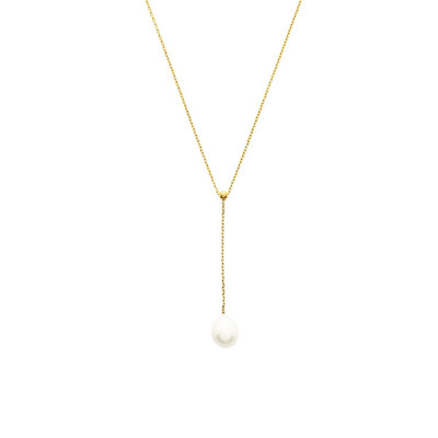 Collier goutte perlée , Or jaune 750 - Emanessence