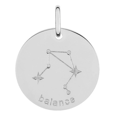 Pendentif Constellation Balance, Argent, 17mm - Emanessence