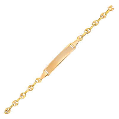Gourmette bébé maille grain de Café, Or jaune 750, 12 à 14cm - Bambins
