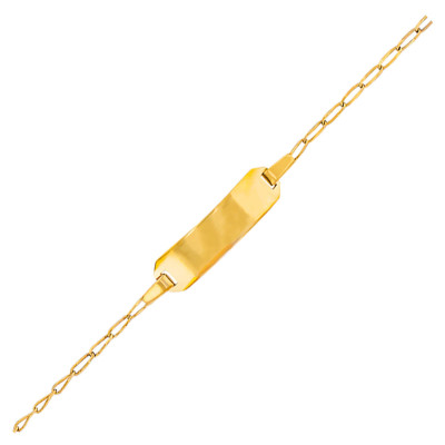 Gourmette bébé maille cheval, Or jaune 375, 11 à 13cm - Bambins