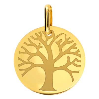 Médaille Arbre de Vie S'Epanouissant, Or Jaune 375, 15mm - Lucas Lucor