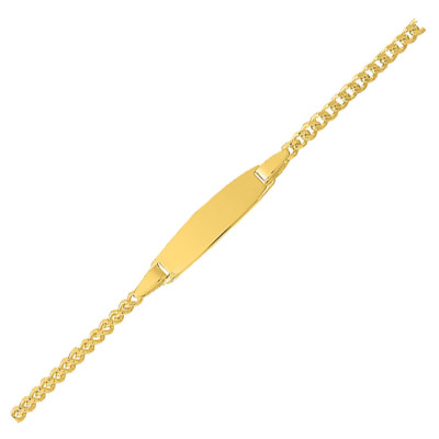 Gourmette Enfant, Plaqué Or Jaune, 15cm - Bambins