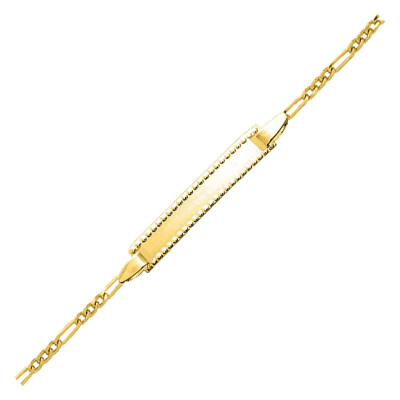 Gourmette Enfant Maille Cheval Triple, Plaqué Or Jaune, 13 à 15cm - Bambins