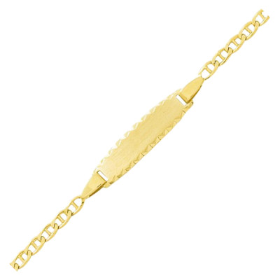 Gourmette maille marine, Or jaune 750, 12 à 14cm - Bambins