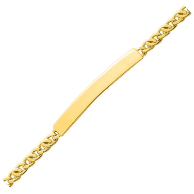 Gourmette Maille Gourmette, Plaqué Or Jaune, 18cm - Emanessence