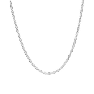 Chaîne Corde Argent 925, 70 cm - Manillon