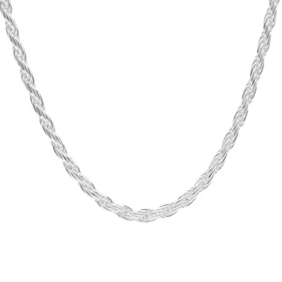 Chaîne Corde Argent 925, 70 cm - Manillon