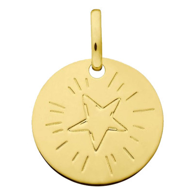 Médaille Etoile, Or Jaune 750, 14 & 16mm - Augis