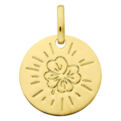 Médaille Trèfle, Or Jaune 750, 14 & 16mm - Augis