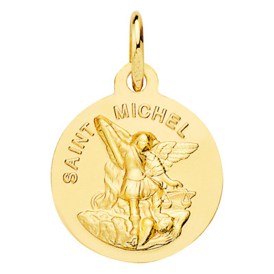 Médaille Saint Michel, Or Jaune 375, 14 ou 16 mm - Vandona