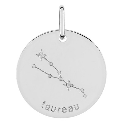 Pendentif Constellation Taureau, Argent, 17mm - Emanessence