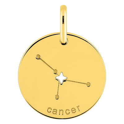 Pendentif Constellation Cancer, Or jaune 750, 14mm - Emanessence