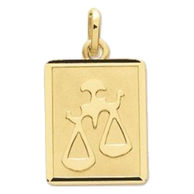 Pendentif zodiaque balance, Or jaune 750 - Emanessence