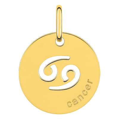Pendentif Signe Astrologique Cancer, Or jaune 750 - Emanessence