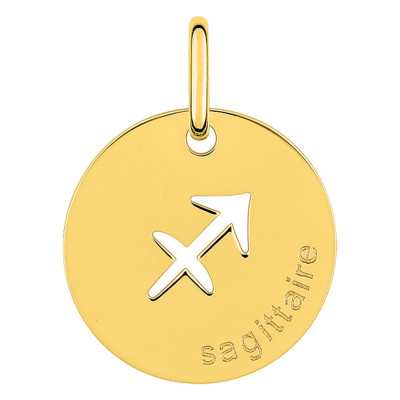 Pendentif Signe Astrologique Sagittaire, Or jaune 750 - Emanessence