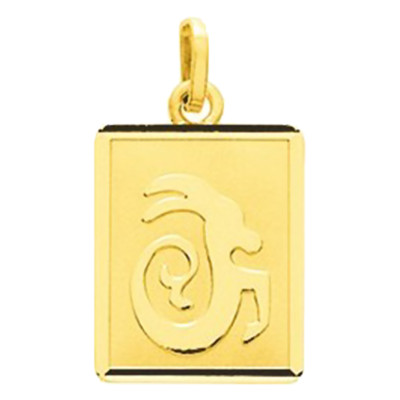 Pendentif zodiaque capricorne, Or jaune 750 - Emanessence