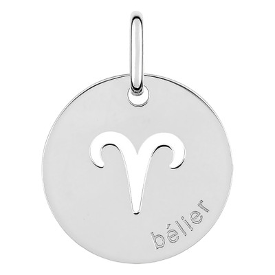 Pendentif Signe Astrologique Bélier, Argent RH - Emanessence