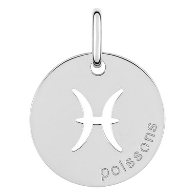 Pendentif Signe Astrologique Poisson, Argent RH - Emanessence